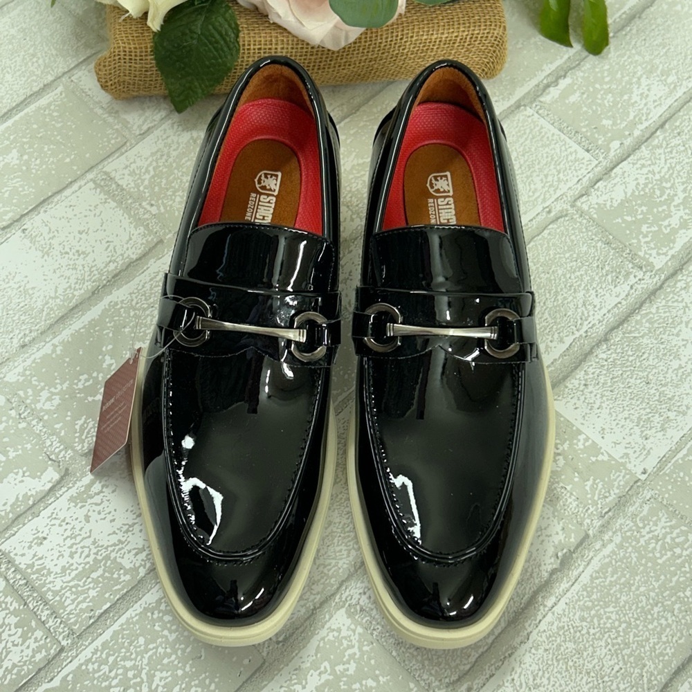 Stylish Black Patent Leather Loafers